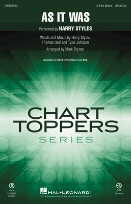 AS IT WAS 3 PART MIXED