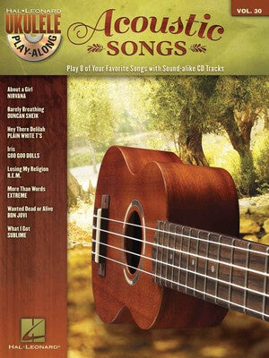 ACOUSTIC SONGS UKULELE PLAY ALONG V30 BK/CD