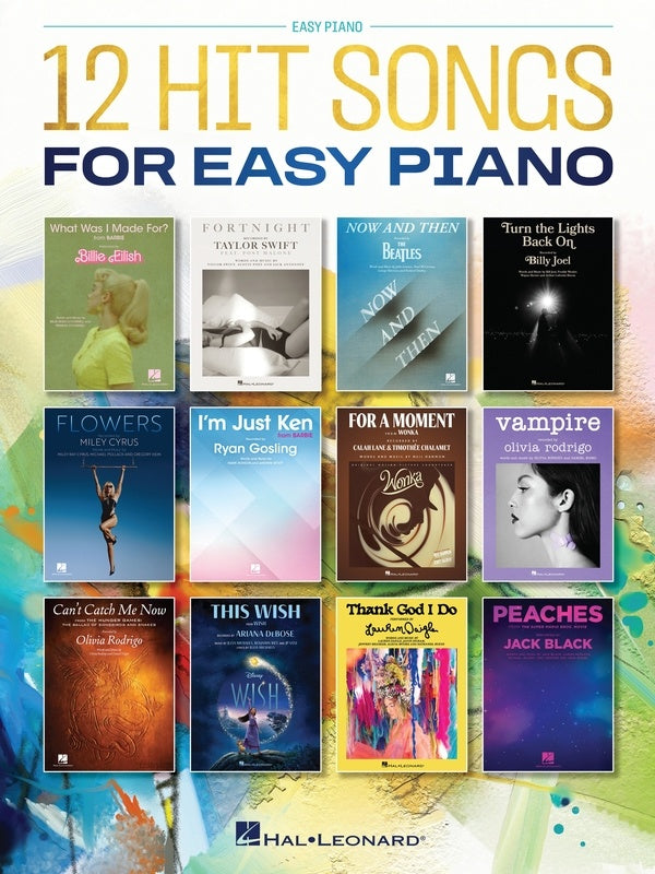 12 HIT SONGS FOR EASY PIANO