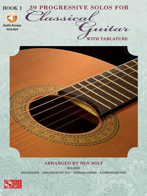 39 PROGRESSIVE SOLOS CLASSICAL GUITAR BK 1 BK/OLA