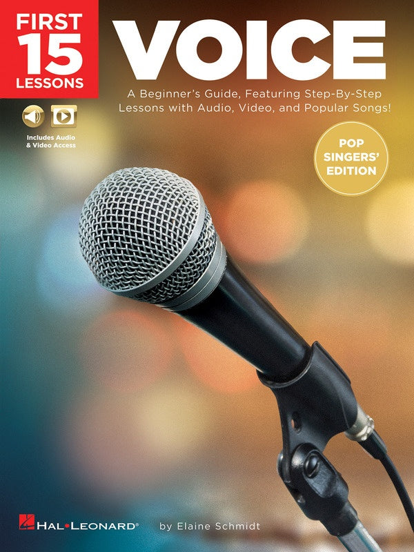 FIRST 15 LESSONS VOICE POP SINGERS EDITION BK/OLM