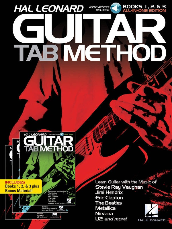 HAL LEONARD GUITAR TAB METHOD BKS 1 2 3 ALL IN ONE EDITION!