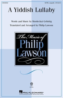 A YIDDISH LULLABY BARITONE/SATB A CAPPELLA