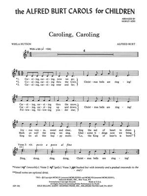 ALFRED BURT CAROLS FOR CHILDREN COLL CHORAL PART