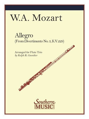 ALLEGRO FROM DIVERTIMENTO NO 3 K 229 FOR FLUTE TRIO (POD)