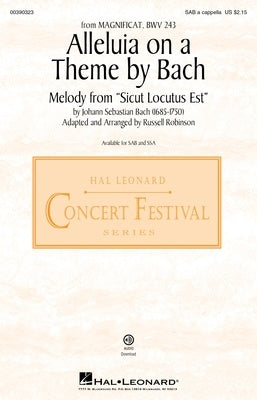 ALLELUIA ON A THEME BY BACH BWV 243 SAB A CAPPELLA