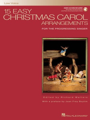 15 EASY CHRISTMAS CAROL ARRANGEMENTS LOW BK/CD