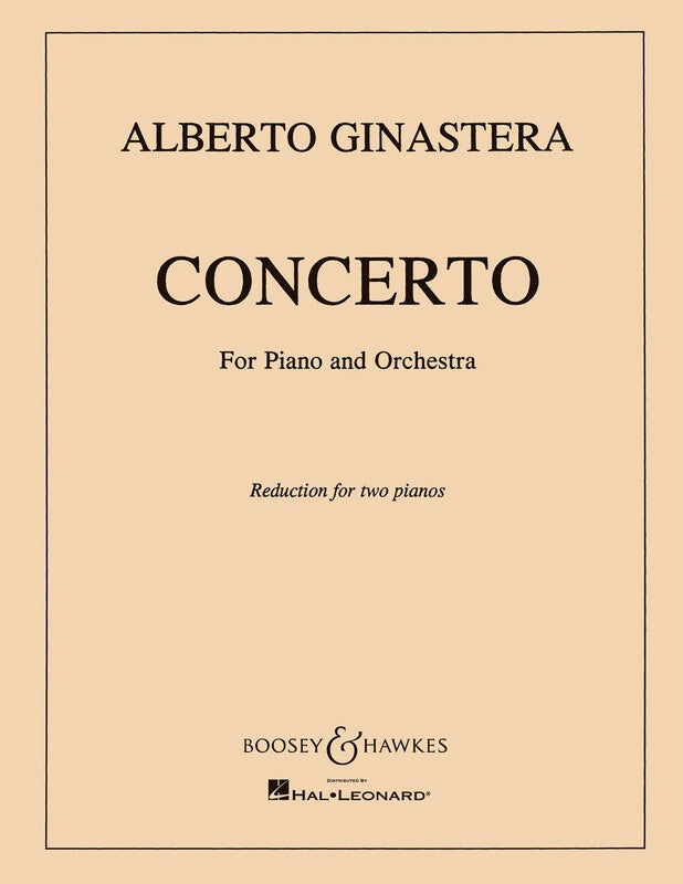 GINASTERA - PIANO CONCERTO NO 1 OP 28 2P4H