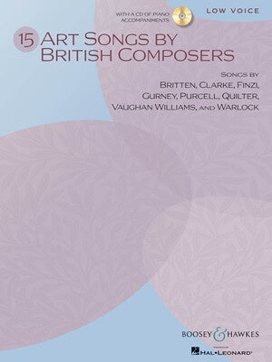 ART SONGS 15 BY BRITISH COMPOSERS LOW BK/CD