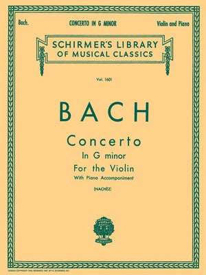 BACH - CONCERTO G MINOR VIOLIN/PIANO