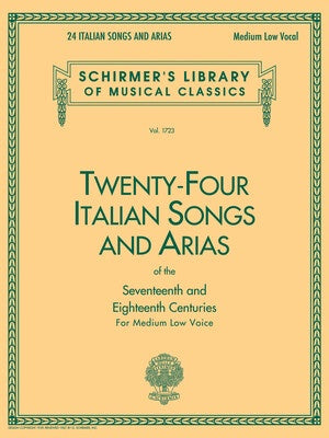 24 ITALIAN SONGS & ARIAS MEDIUM LOW VOICE