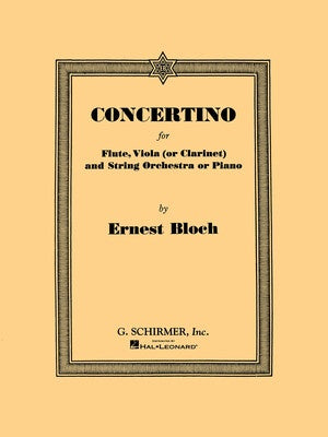BLOCH - CONCERTINO FLUTE/VIOLA/PIANO