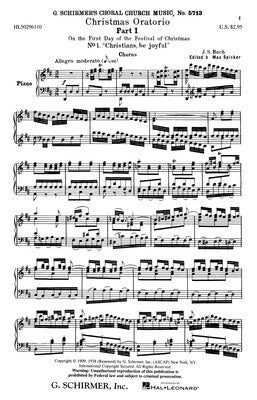 BACH - CHRISTMAS ORATORIO PART 1 SATB/PIANO