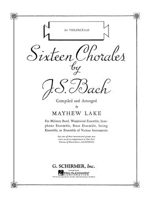 BACH - 16 CHORALES CELLO 1 PART