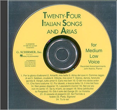 24 ITALIAN SONGS & ARIAS MEDIUM LOW CD ONLY