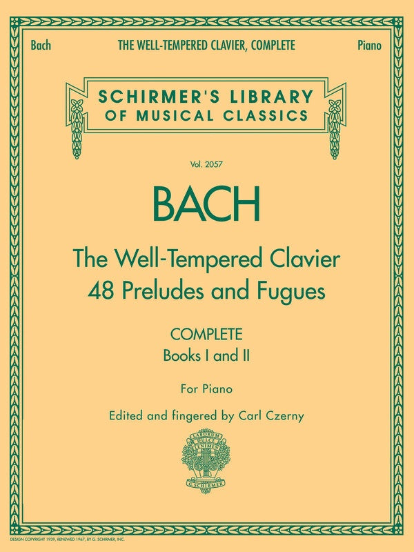 BACH - WELL TEMPERED CLAVIER COMPLETE FOR PIANO