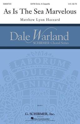 AS IS THE SEA MARVELOUS SATB DIVISI A CAPPELLA