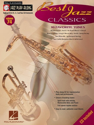 BEST JAZZ CLASSICS JAZZ PLAY ALONG BK/CD V74