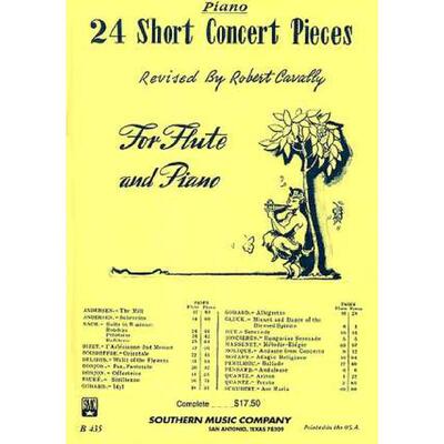 24 SHORT CONCERT PIECES FOR FLUTE/PIANO ED CAVALLY