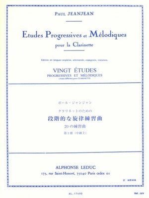 20 EASY PROGRESSIVE AND MELODIC STUDIES VOL 3 CLARINET