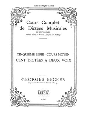 BECKER - COURS COMPLET DE DICTEES VOL 5 BL784