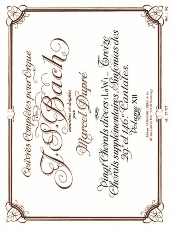 BACH - COMPLETE ORGAN WORKS VOL 12