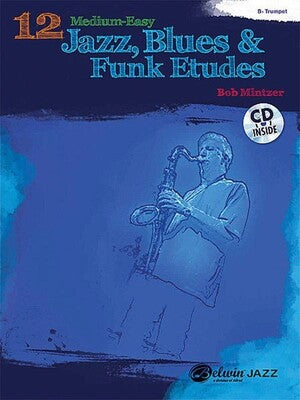 12 MED-EASY JAZZ BLUES FUNK ETUDES TRUMPET BK/CD