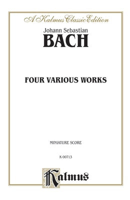 BACH - 4 VARIOUS WORKS MINIATURE SCORE