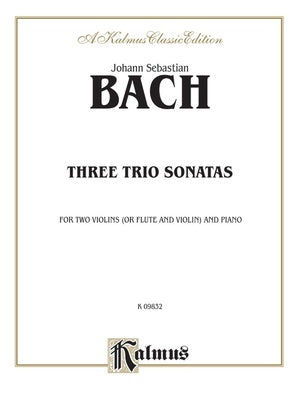 BACH - 3 TRIO SONATAS 2 VIOLINS (OR FLUTE AND VIOLIN)/PIANO
