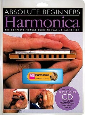 ABSOLUTE BEGINNERS HARMONICA BK/CD/HARMONICA