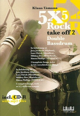5 X 5 ROCK TAKE OFF 2 DOUBLE BASSDRUMING BK/CD