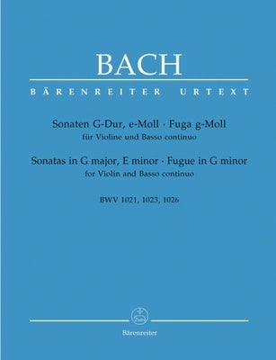 BACH 2 SONATAS & FUGUE BWV 1021 BWV 1023 BWV 1026