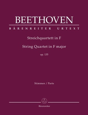 BEETHOVEN - STRING QUARTET F MAJOR OP 135 SET OF PARTS