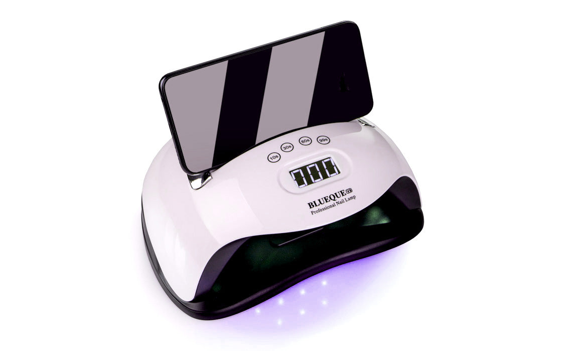 Blueque V9 Premium Nail Lamp Dryer 36 LEDs 168w UV Professional Fast Dry for All Nail Gels Polish with Phone Holder