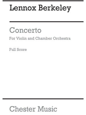 BERKELEY CONCERTO VIOLIN/ORCH P/SCORE(AR