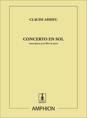 ARRIEU - CONCERTO IN G MAJOR FOR FLUTE/PIANO