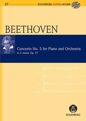 BEETHOVEN - PIANO CONCERTO NO 3 OP 37 STUDY SCORE BK/CD