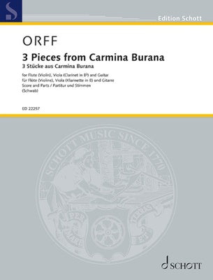 3 PIECES FROM CARMINA BURANA FLUTE/VIOLA/GUITAR SC/PTS