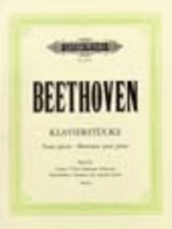 BEETHOVEN - PIANO PIECES VOL 1