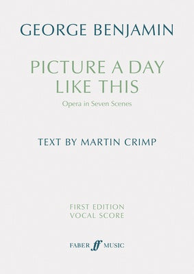 BENJAMIN - PICTURE A DAY LIKE THIS 1ST EDITION VOCAL SCORE