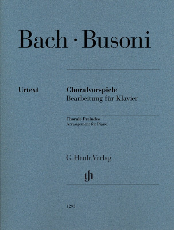 BACH BUSONI - CHORALE PRELUDES FOR PIANO