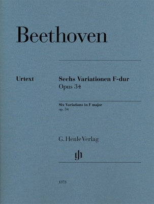 BEETHOVEN - 6 VARIATIONS F MAJOR OP 34 PIANO