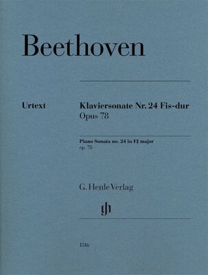 BEETHOVEN - PIANO SONATA NO 24 F SHARP MAJOR OP 78 URTEXT