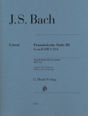 BACH - FRENCH SUITE NO 3 B MINOR BWV 814 NO FINGERING