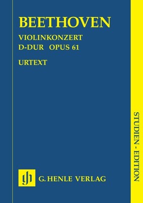 BEETHOVEN - VIOLIN CONCERTO OP 61 D URTEXT STUDY SCORE