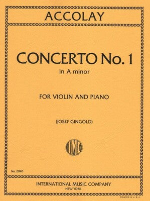 ACCOLAY - CONCERTO NO 1 A MIN VIOLIN/PIANO ED GINGOLD