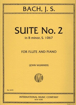 BACH - SUITE NO 2 B MINOR BWV 1067 FLUTE/PIANO