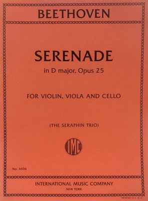 BEETHOVEN - SERENADE D MAJOR OP 25 FOR VIOLIN/VIOLA/CELLO