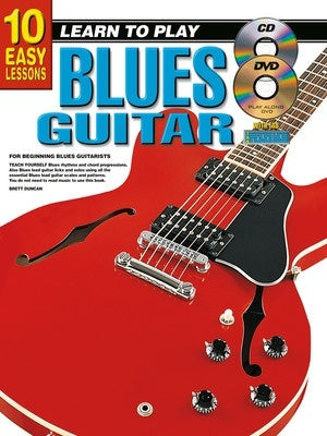 10 EASY LESSONS LEARN TO PLAY BLUES GUITAR BK/OLM