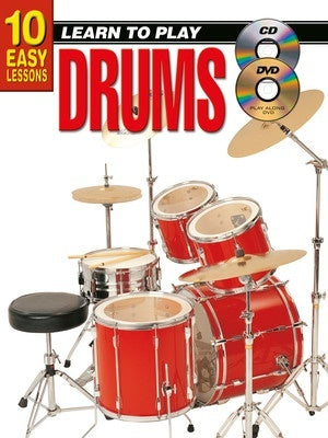 10 EASY LESSONS LEARN TO PLAY DRUMS BK/OLM